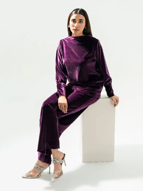 Fashion Deal Dyed Velour Co-Ord Set