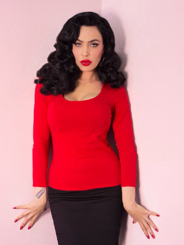 Fashion Forward, Function First COMING BACK SOON - Troublemaker Top in Red - Vixen by Micheline Pitt