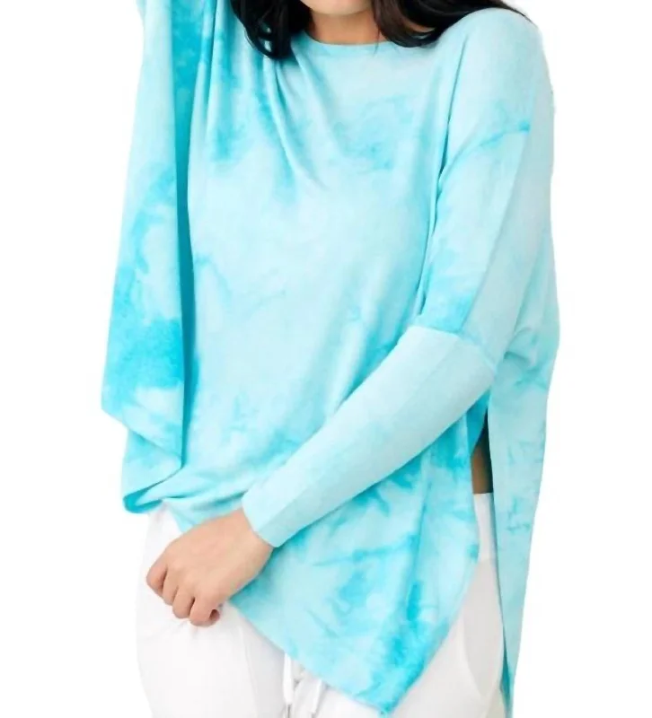 Huge Discounts This Week Soft Stretch Oversized Scoop Tie Dye In Surf