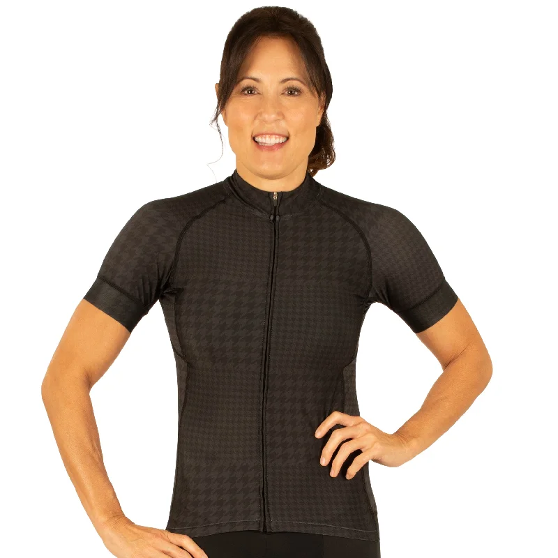 Fashionista Sale Black Tonal Houndstooth Divine Jersey