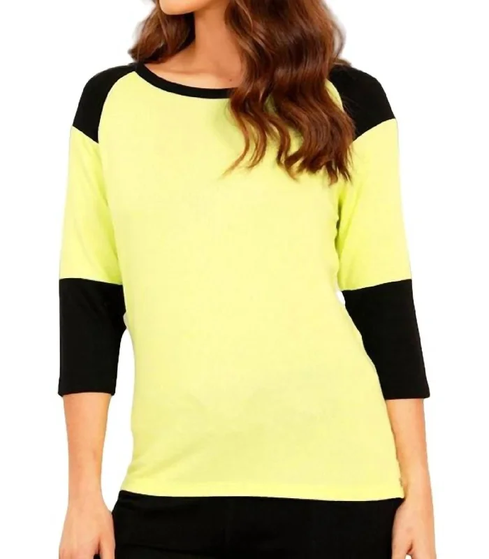 Best Deals Of The Season Baseball "t" Top In Lime/black