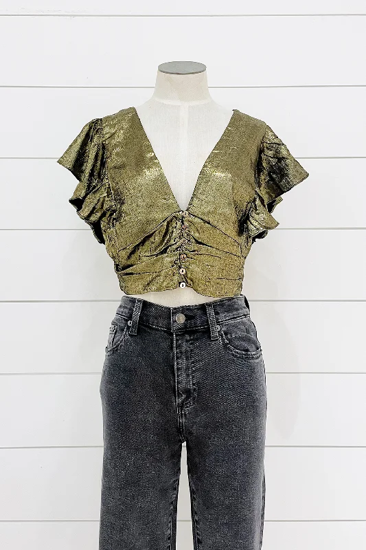 Dive Into Trendy Styles Heart Of Gold Top