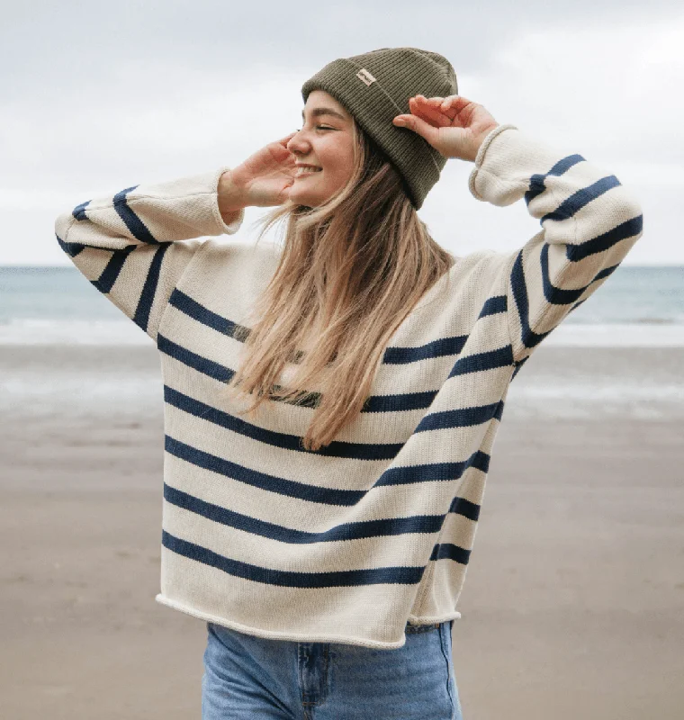 Embrace New Fashion Offshore Oversized Striped Knitted Jumper