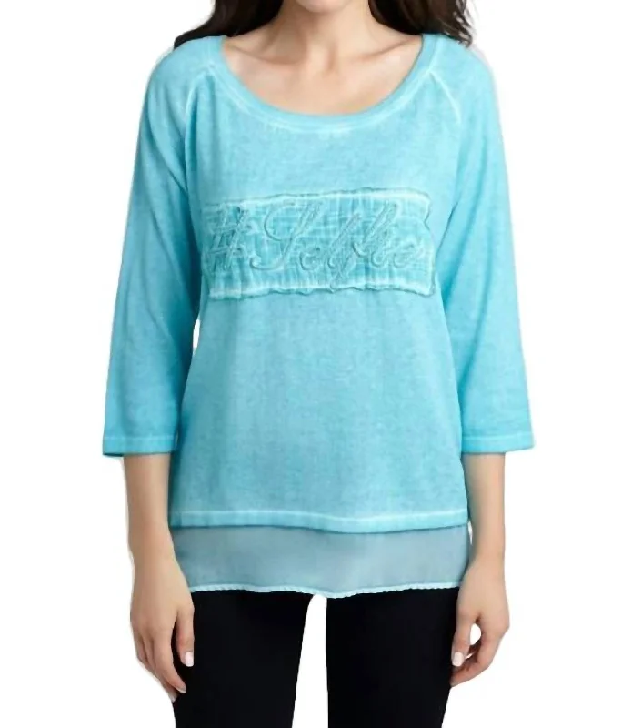 Buy More, Save More #selfie Top In Turquoise