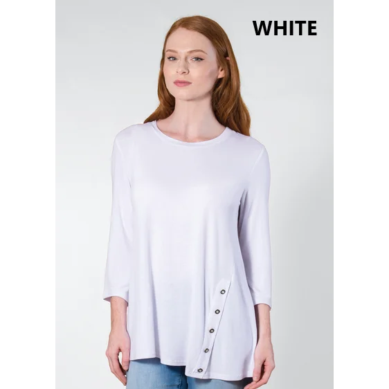 Special Offers, Don't Miss Simply Noelle Crew Neck Button Top