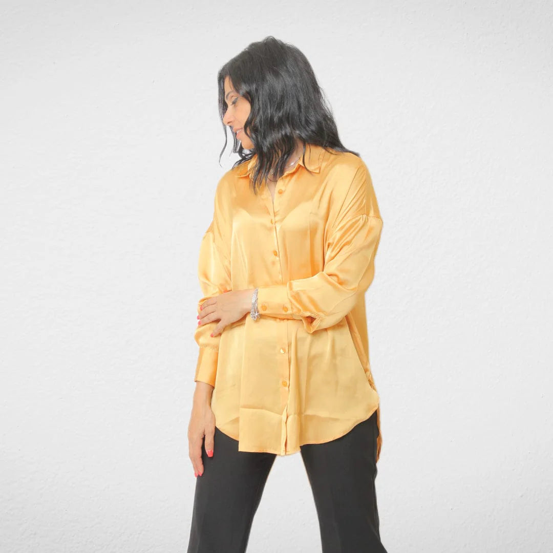 End-Of-Season Clearance Shirt Satin - Women - Yellow