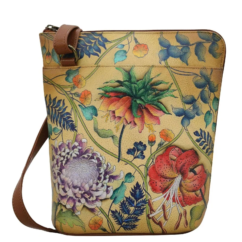 Bold Fashion Sales Hand-Painted Leather Organizer Crossbody With Extended Side Zipper - 493