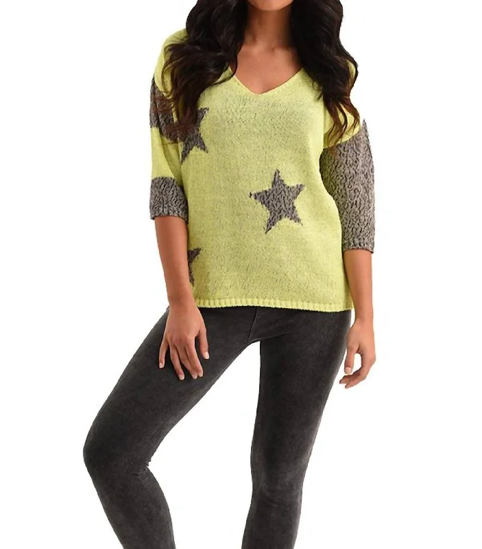 Hot Picks Mia Star Crochet Top In Kiwi