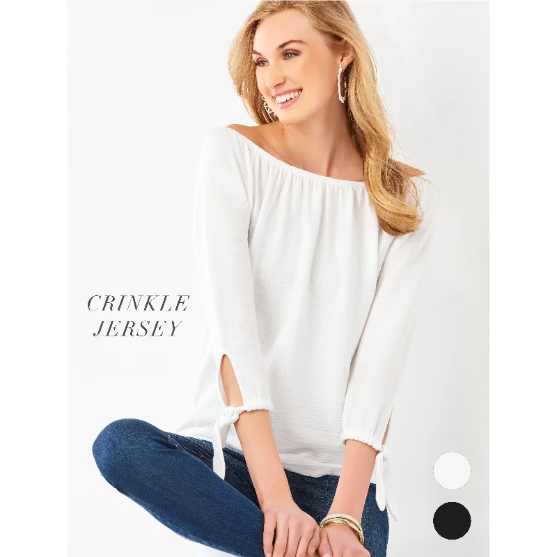 Discount Extravaganza Charlie Paige Crinkle Jersey Top