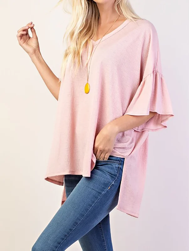 Flash Sale Now Free to Fly Ruffle Sleeve Top