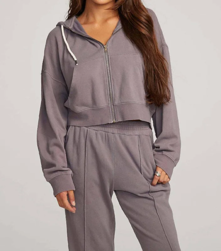 Clearance Sale, All Cheap Abilene Zip Up Top In Grey