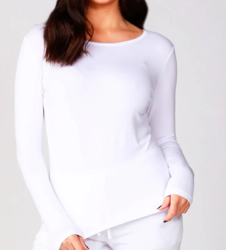 Vibrant Style Promotions Scoop Top In White