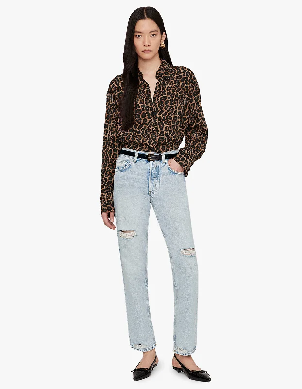 Premium Style Offers Bridget Shirt - Black And Brown Leopard