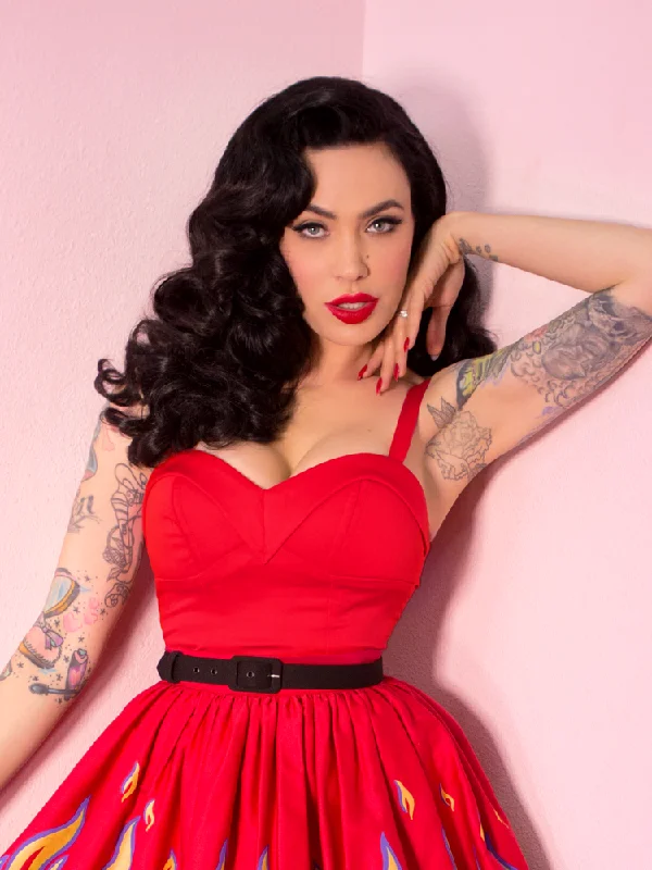 Catch Every Fashion Trend PRE-ORDER - NEW FIT - Maneater Top in Red - Vixen by Micheline Pitt