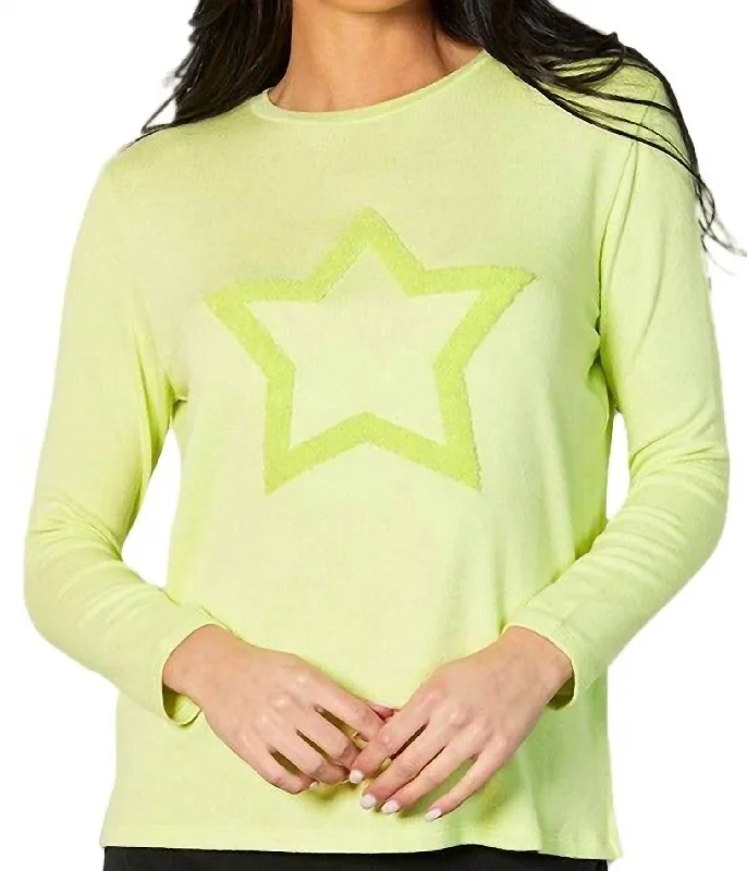 Shop The Hottest Deals Crew With Star Top In Lime