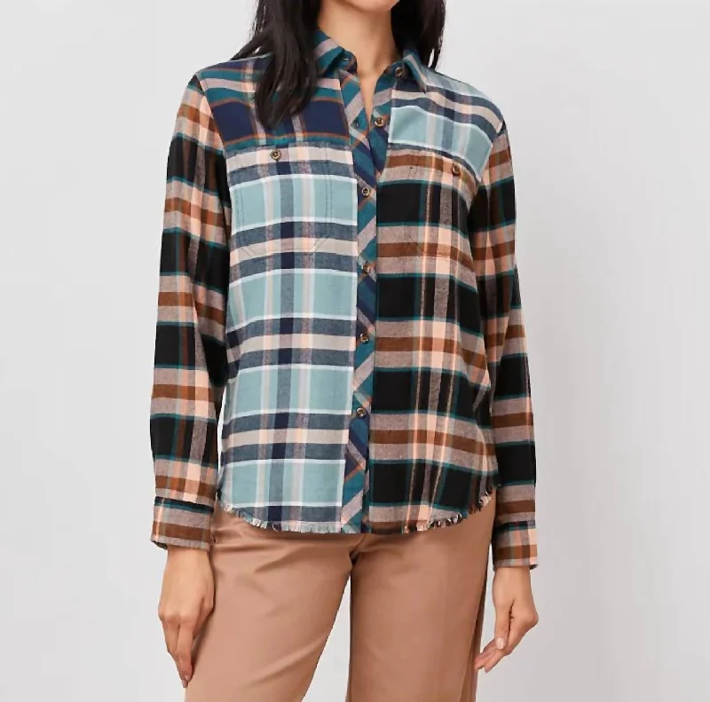 Glamorous Fashion Offers Brando Shirt In Heathrow Mixed Plaid