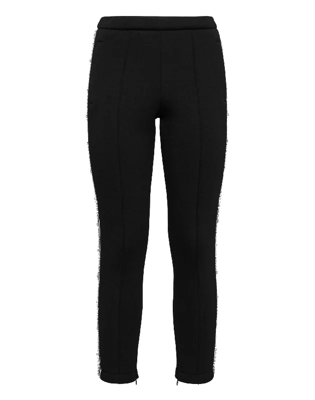 Affordable Women's Clothing Jogging Trousers Crystal Braid