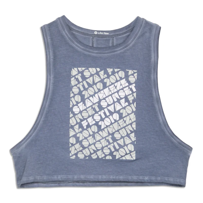 Affordable Women's Apparel Muscle Love Cropped Tank Top - Resale