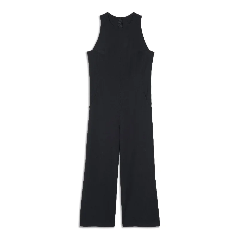 Women's Holiday Outfit Pocketed Wide Leg Jumpsuit