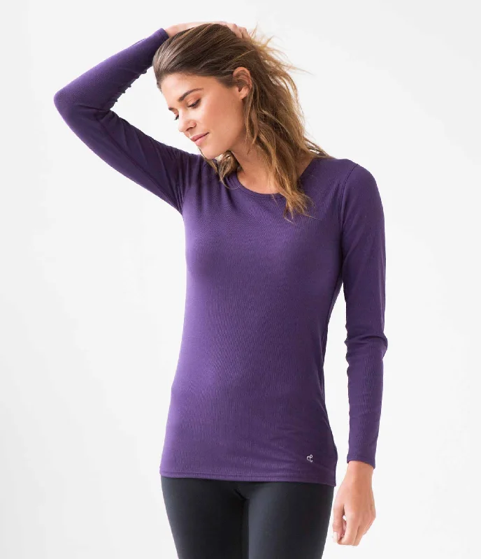 Women's Outdoor Attire Ribbed Long Sleeve Tee