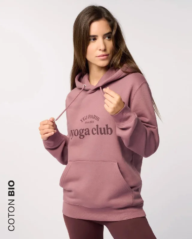 Affordable Luxury Women's Garments YOGA CLUB burgundy organic cotton unisex sweatshirt