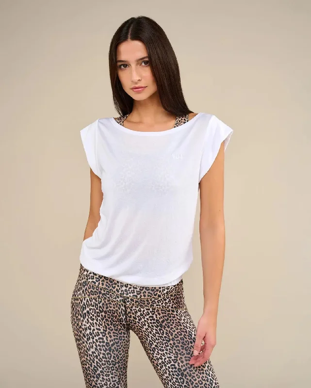 Women's Seasonal Garments SOFTEE White Yoga T-Shirt