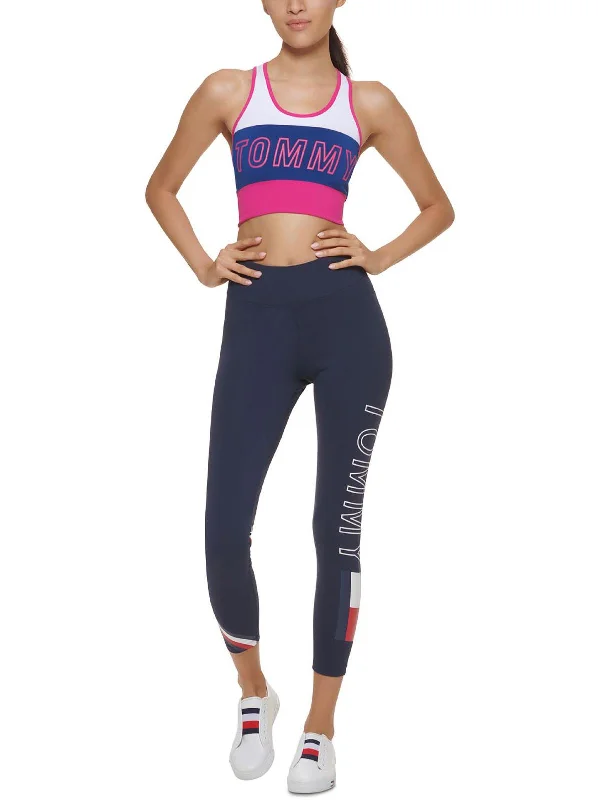 Women's Garments Womens Colorblock Logo Sports Bra