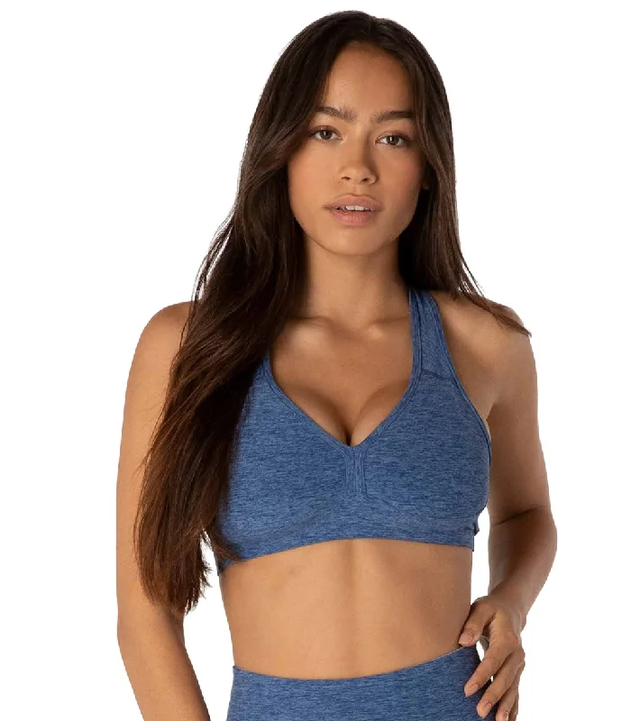 Formal Outfit For Women Beyond Yoga Spacedye Lift Your Spirits Yoga Sports Bra Serene/Hazy Blue