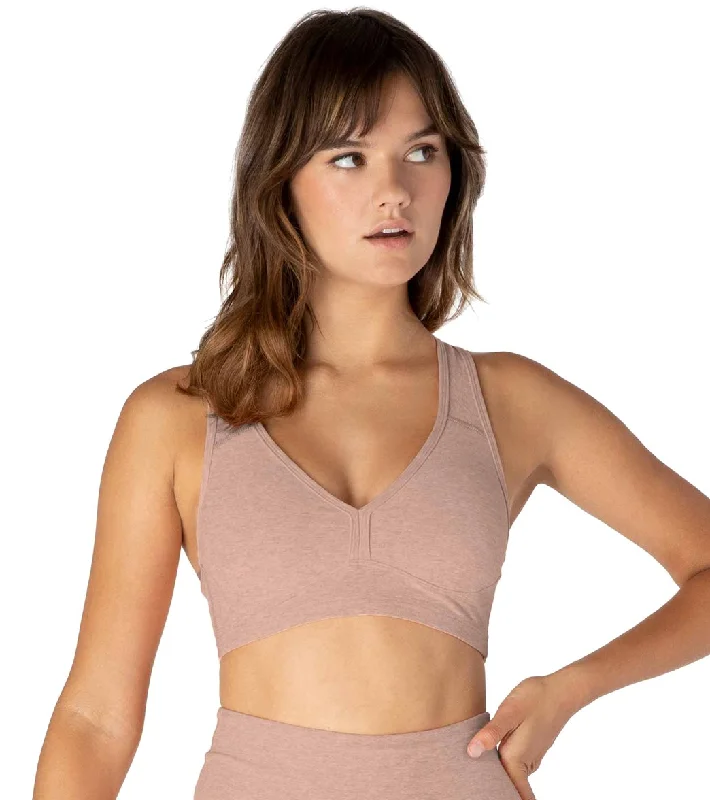 Comfortable Outfit For Women Beyond Yoga Spacedye Lift Your Spirits Yoga Sports Bra Tinted Rose/Pink Quartz