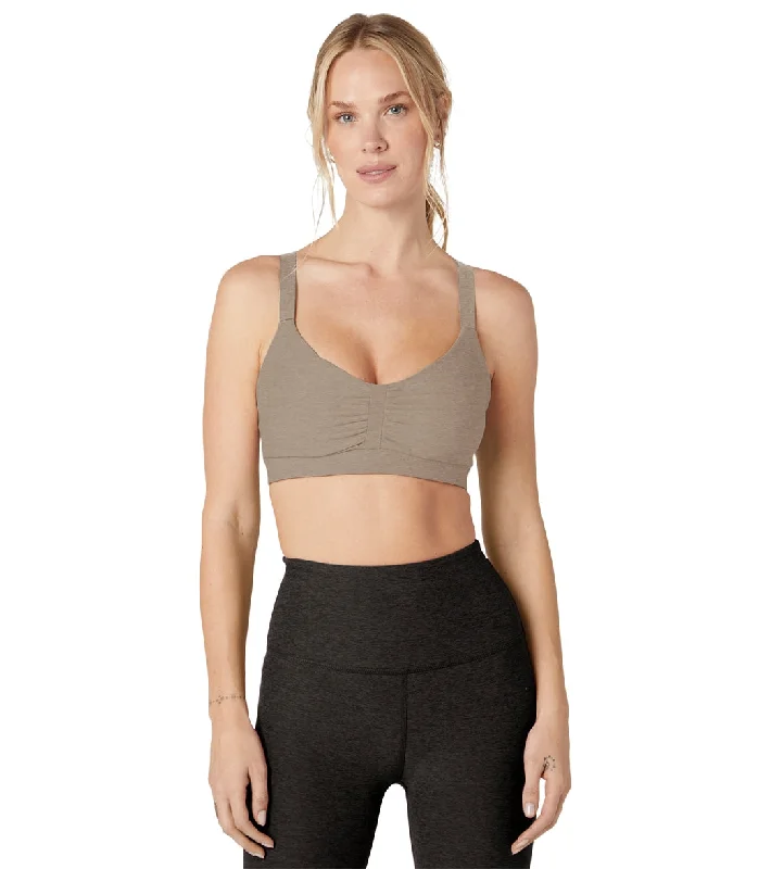 Women's Casual Clothing For Lounging Beyond Yoga Spacedye On Center Bra Birch Heather