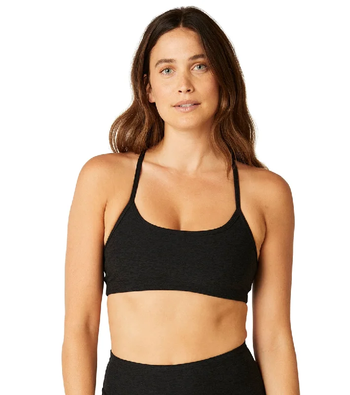 Women's Timeless Attire Beyond Yoga Spacedye Slim Racerback Yoga Sports Bra Darkest Night