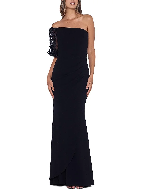 Women's Charming Outfit For Events Womens Pleated Long Evening Dress