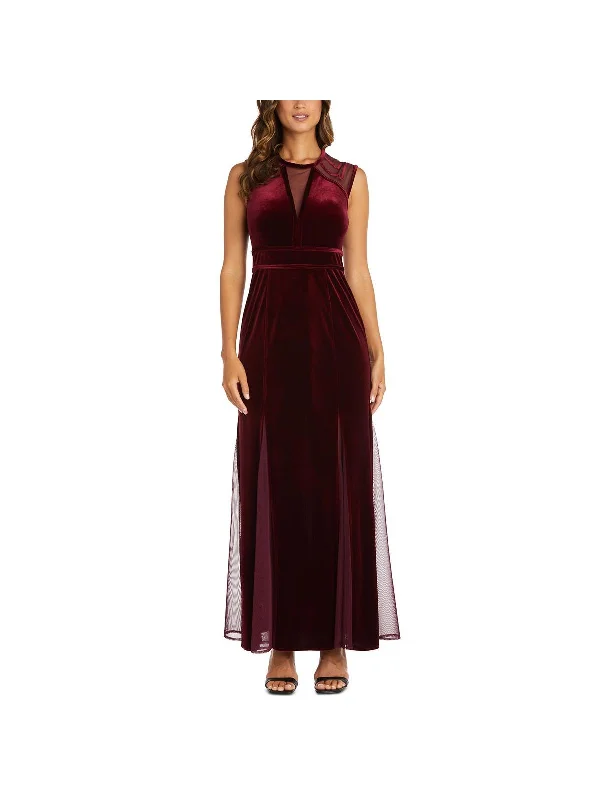 Stylish Women's Outfit Womens Velvet Long Evening Dress