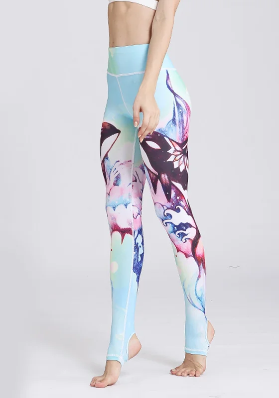 Women's Outerwear Attire Floral Quick Dry Yoga Pants