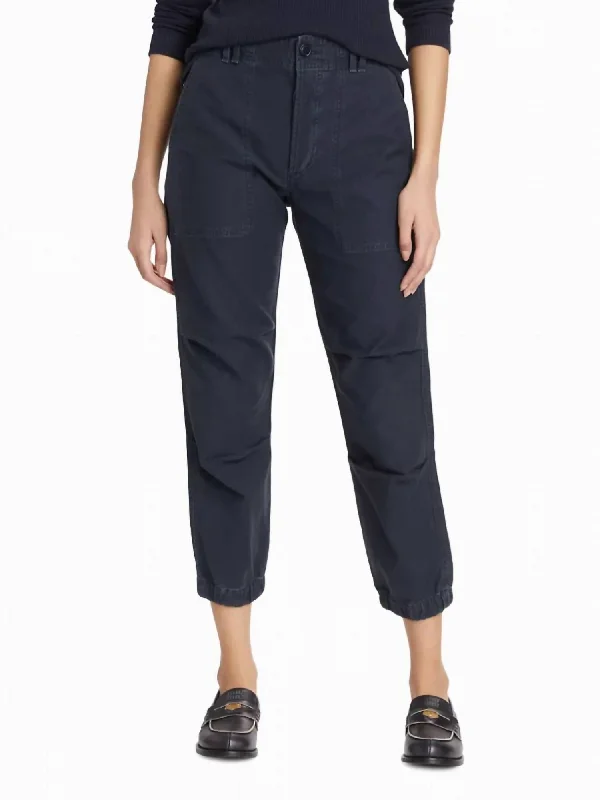 Women's Seasonal Clothing Agni Utility Trouser In Washed Marine