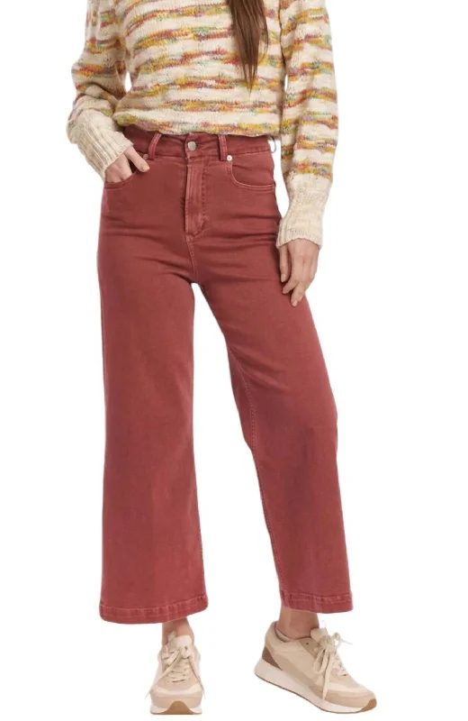 Sustainable Women's Clothing Audrey Cropped Pants In Intense Rust