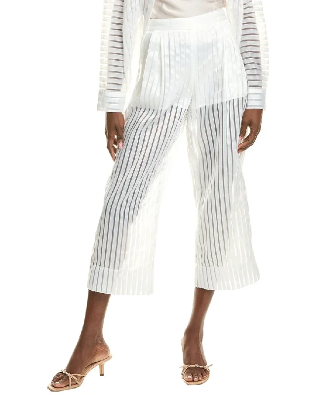 Women's High-Fashion Apparel BCBGMAXAZRIA Sheer Stripe Pant