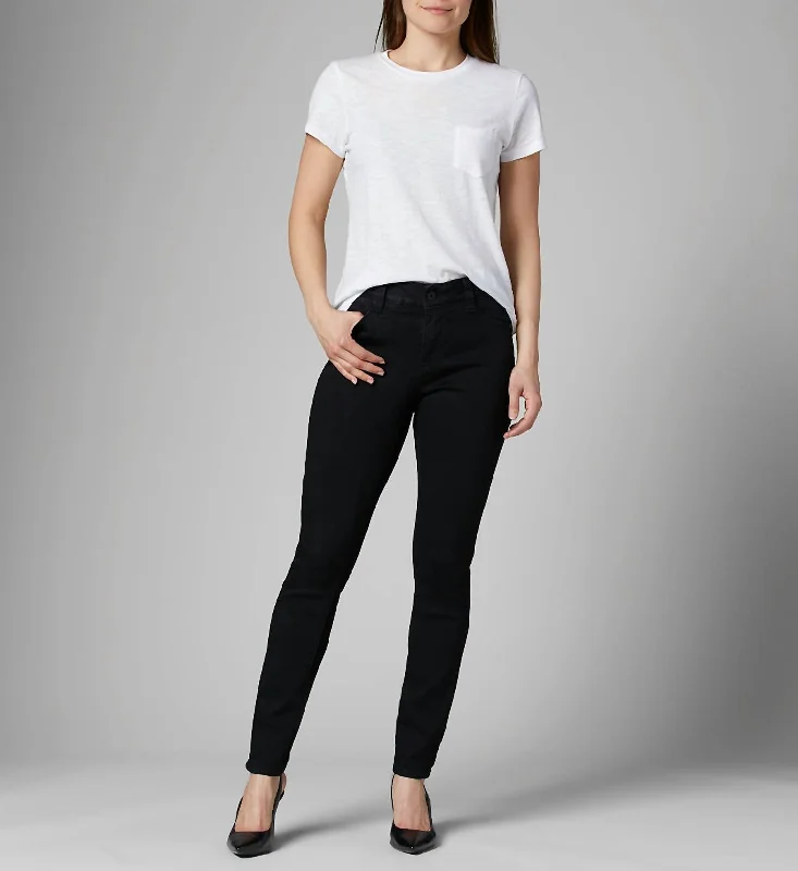 Women's Evening Apparel Cecilia Mid Rise Skinny Jeans In Black