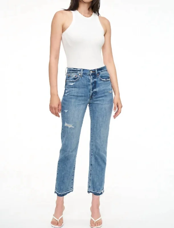 Women's Activewear Garments Charlie High Rise Ankle Cut Raw Hem Denim Jeans In Getaway Vintage