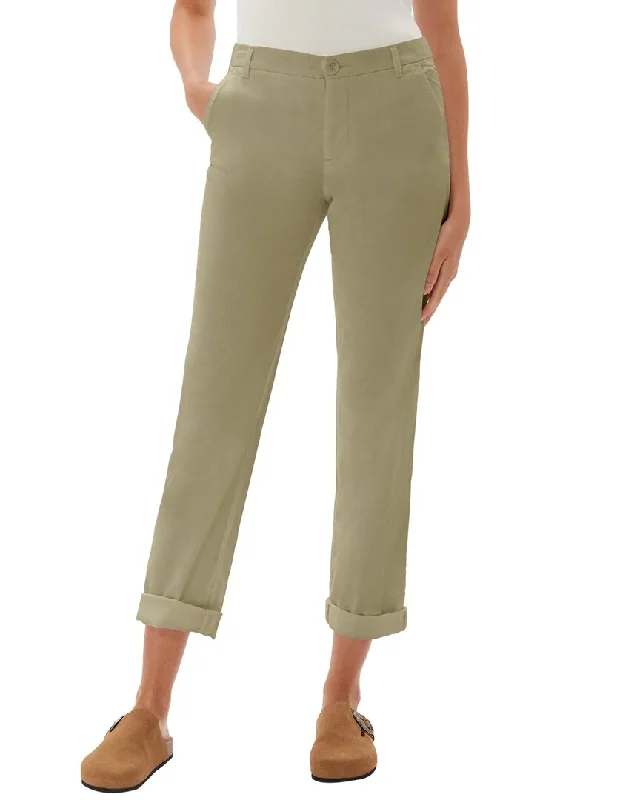 Women's Clothes For Work Events ecru Mitchell Roll Cuff Chino