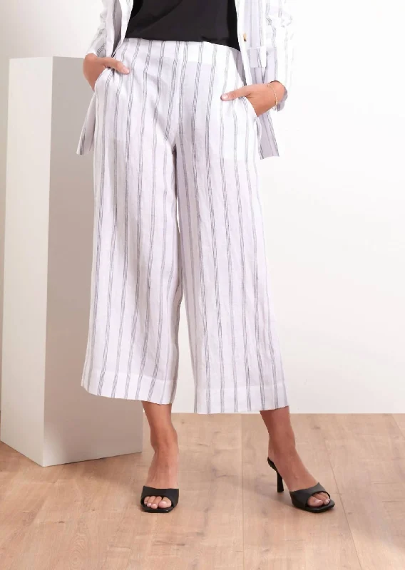 Women's Formal Event Outfit It's Only Natural Pant In White Linear