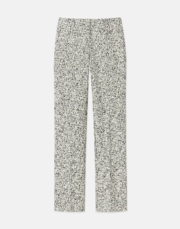 Women's Fashion Clothes Linen-Cotton Boucl?? Tweed Gates Pant