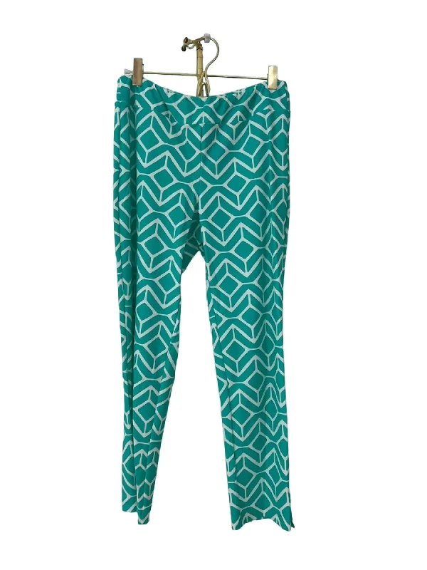 Stylish Outerwear Clothing For Women Lucia Pant In Sail Geo Seafoam