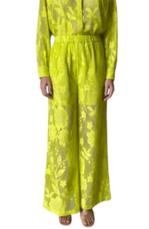 Women's Apparel And Garments Nysa Pants In Lime