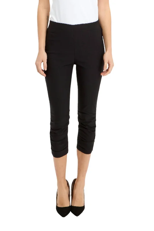 Formal Attire For Women Pleated Slim Fit Pant In Black