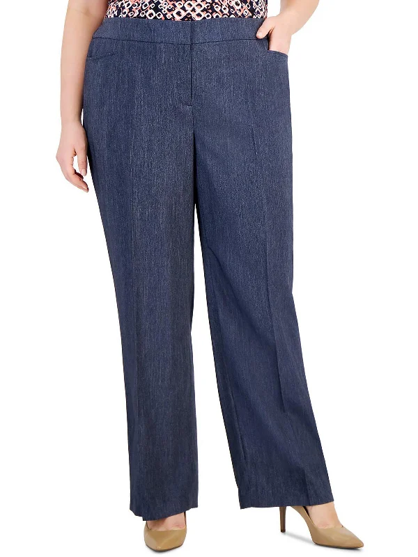 Formal Garments For Women Plus Womens High Rise Work Wear Straight Leg Pants