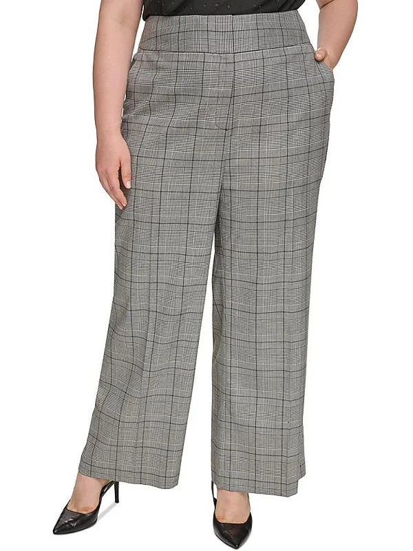 Sustainable Women's Apparel Plus Womens Houndstooth Business Dress Pants