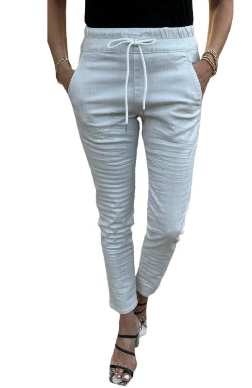 Affordable Women's Apparel Shely Pants In Platinum Herringbone