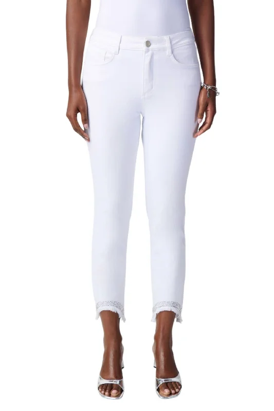 Women's Travel Attire Skinny Ankle-Length Jean In White