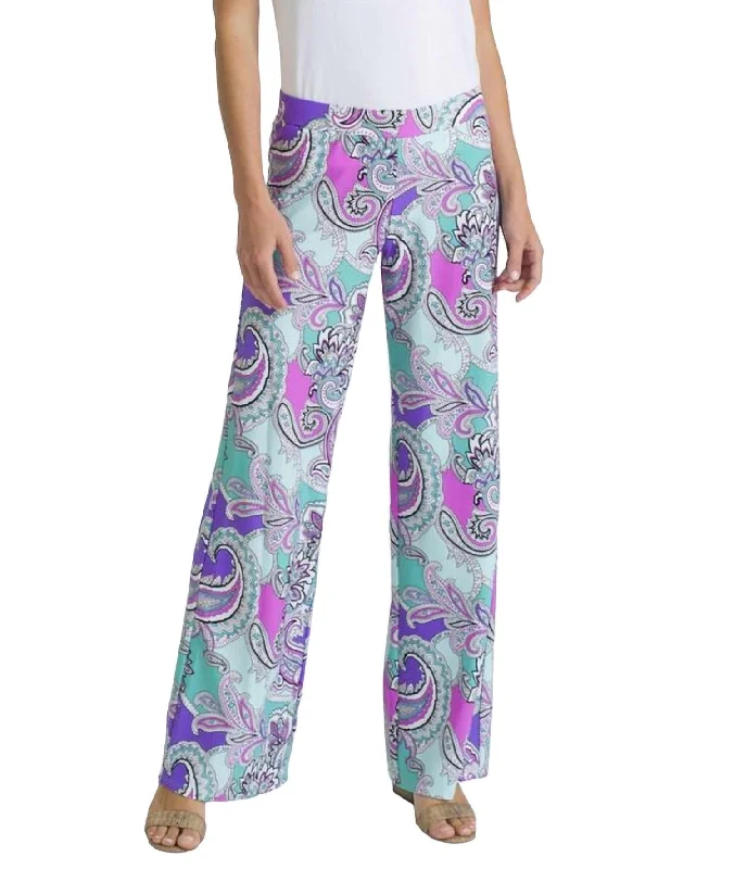 Casual Chic Clothing For Women Trixie Cropped Pant In Paisley Maxi Seamist